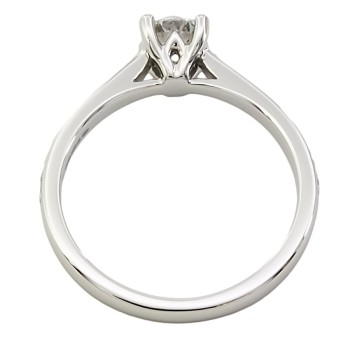 Platinum Lab grown Diamond solitaire Ring size N